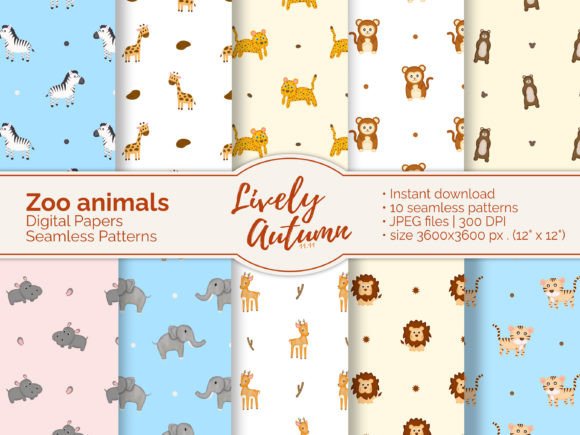 10 Zoo Animals Digital Seamless Patterns: A Practical Guide for Designers and Creators