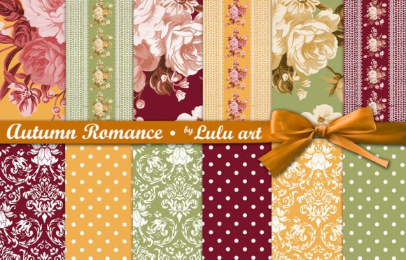 Autumn Romance Patterns: A Guide to Digital Paper Sheets for Creative and Practical Use
