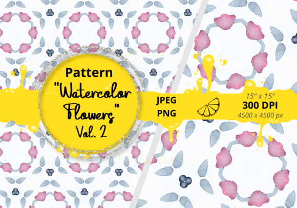 Background Patterns Watercolor Flowers 2: A Creative Resource for Digital Projects