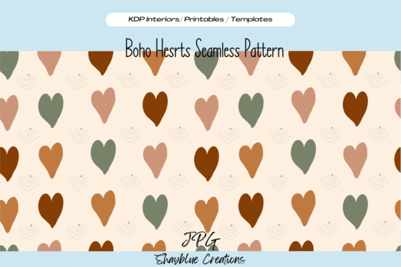 Boho Hearts Seamless Patterns JPG: A Versatile Design Tool for Creatives