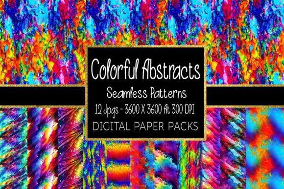 Colorful Abstract Seamless Patterns