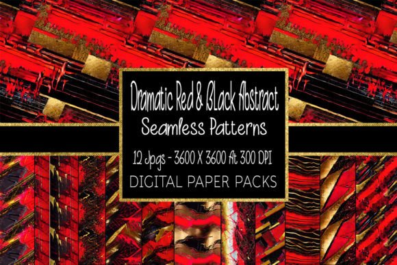 Dramatic Red and Black Abstract Patterns: A Creative Powerhouse for Modern Design