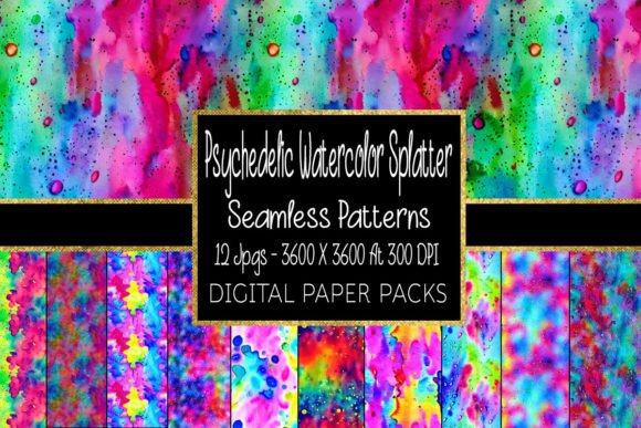Exploring the Vibrant World of Psychedelic Watercolor Splatter Patterns