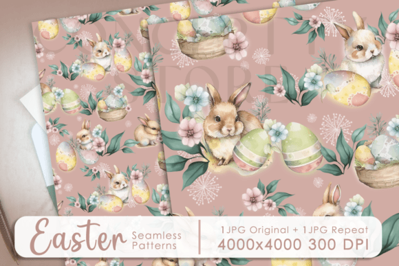 Happy Easter Seamless Patterns, Pink: A Strategic Resource for Creative and Business Projects
