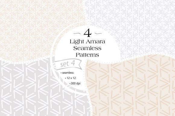 Light Luxury Seamless Patterns Set 4