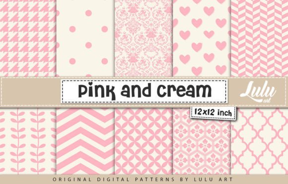 Pink and Cream Patterns: A Stylish and Versatile Design Resource