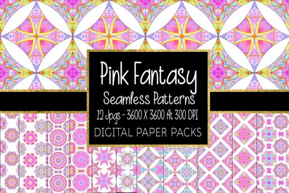 Pink Fantasy Seamless Patterns