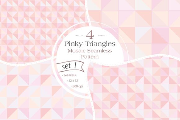 Pinky Mosaic Seamless Patterns - Set 1: A Versatile Resource for Creative Projects