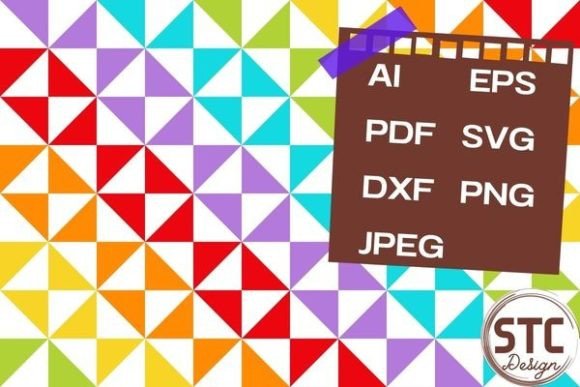 Rainbow Geometry Triangle Patterns