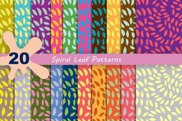 Spiral Leaf Patterns - Seamless