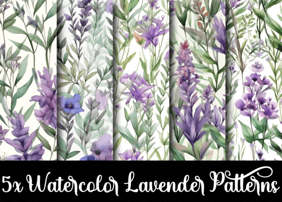 Watercolor Lavender Flower Patterns: A Modern Twist on a Classic Bloom